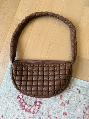 Anton Kraft Quilted Brown Shoulder Bag